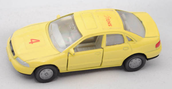 Audi A4 1.8 (B5, Typ 8D, Mod. 94-99), gelb, MOTENS (Schrift nicht komplett), 4 auf der Motorhaube