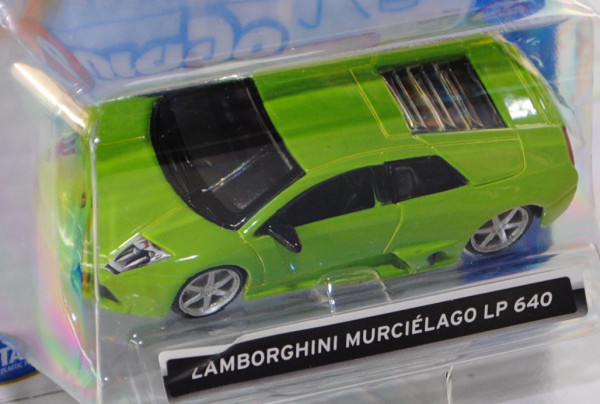 Lamborghini Murciélago LP640 (Modell 2006-2009), hell-gelbgrün, innen schwarz, Bburago, 1:64 (Größe