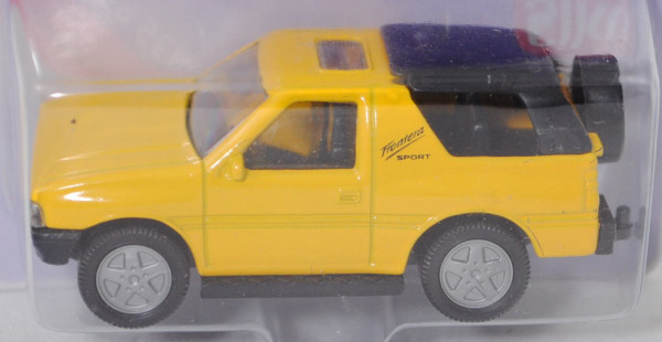 00002 Opel Frontera A 2.0i Sport (1. Gen., Mod. 91-95), gelb, SIKU, ca. 1:54, P26 (Modell m. Rissen)