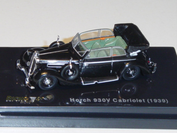 Horch 930V Cabriolet 1939, schwarz, Verdeck offen, Ricko / Busch, 1:87, PC-Box