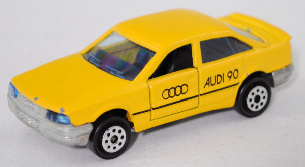 Audi 90 (3. Gen., Baureihe B3, Typ 89, Modell 1987-1991), gelb, Majorette, 1:60 (mit Farbabplatzer)