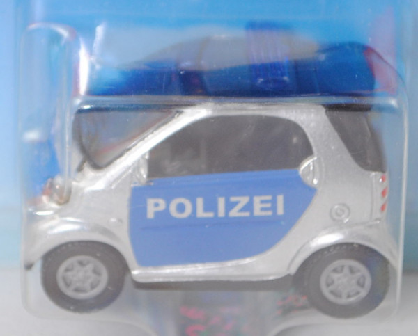 00000 smart fortwo coupé passion (C 450, 2nd gen., Modell 03-07) Polizei, weißalu/blau,1:50, P28dE