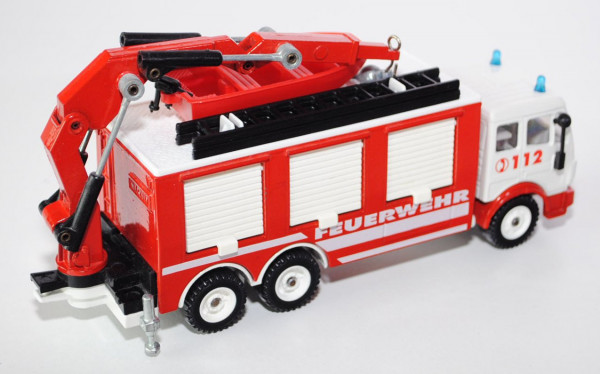 00003 Mercedes SK Feuerwehr-Rüstwagen, reinweiß/verkehrsrot, C 112 / FEUERWEHR, Kunststoffteile sprö