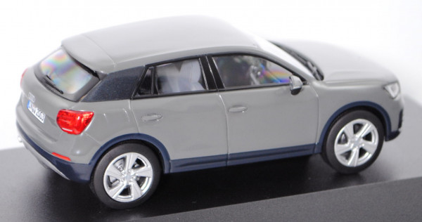 Audi Q2 (Typ GA, Modell 2016-), quantumgrau, iScale, 1:43, Werbeschachtel