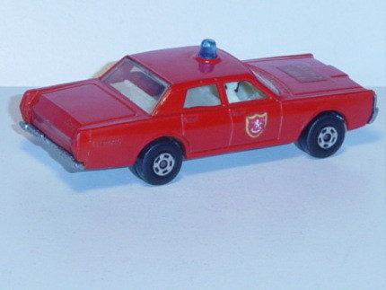 Mercury Fire Chief Car, karminrot, FIRE / CHIEF, mit Fahrer und Beifahrer, Matchbox Series