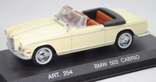 BMW 503 Cabriolet (Typ 503 Serie 1, Modell 1956-1957), blassgelb, DetailCars PLATINUM, 1:43, PC-Box
