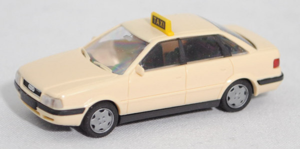Audi 80 2.0 (Baureihe B4, Typ 8C, Modell 1991-1994) Taxi, hellelfenbein, Rietze, 1:87, mb