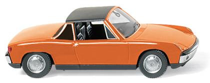 VW-Porsche 914, Modell 1969, orange, Dach schwarzgrau, Wiking, 1:87, mb