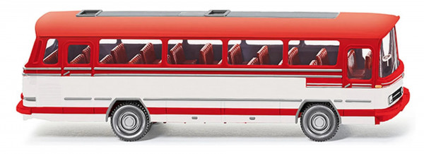 Mercedes-Benz O 302-11 RÜn Überlandbus / Reisebus (Mod. 1965-1976), rot/weiß, Wiking, 1:87, mb