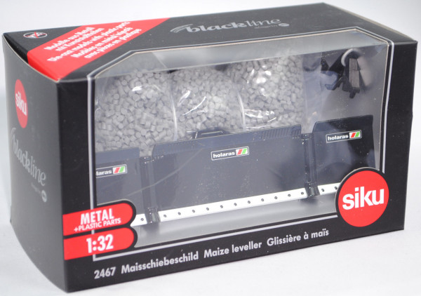00401 Maisschiebeschild mit Adapter für Frontkupplung, schwarz, holaras, blackline, Werbeschachtel