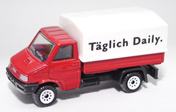 00402 Iveco Turbo Daily (Mod. 90-96) Kleinlastwagen, purpurrot, Täglich Daily. / IVECO, Werbebox m-
