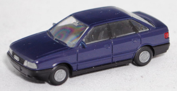 Audi 80 (3. Gen., Baureihe B3, Typ 89, Modell 1986-1991), kobaltblau (vgl. azuritblau), Rietze, 1:87
