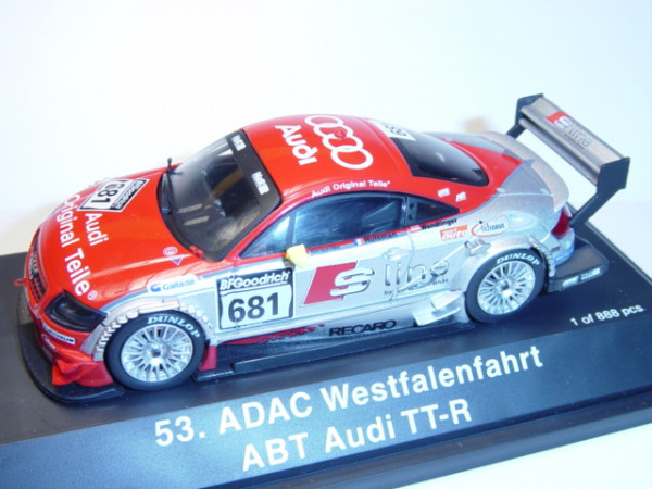 Audi TT-R, silber/rot, 53. ADAC Westfalenfahrt 2004, Stippler/Huisman/Wendlinger, Nr. 681, Schuco, 1