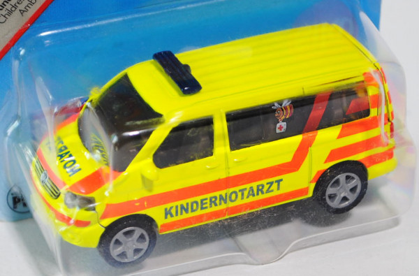00000 VW T5 Multivan (Mod. 03-09) Kinder-Notarztwagen, gelb, KINDERNOTARZT auch hinten, P29a