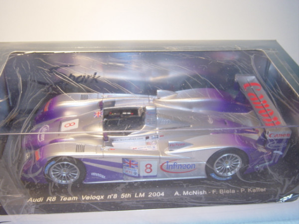Audi R8, 24h Le Mans 2004, 5. Platz, Biela/Kaffer/McNish, Nr. 8, Spark, 1:18, mb
