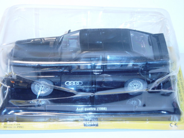 Audi Quattro, Mj. 1986, schwarz, Fabbri Editori, 1:24, mb