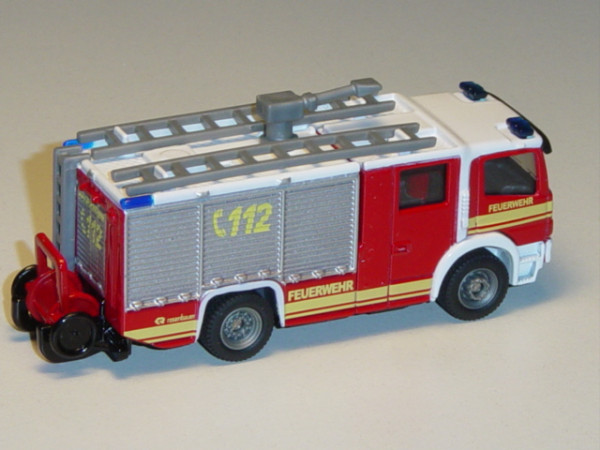 Mercedes Feuerwehr Tanklöschfahrzeug, karminrot/reinweiß, FEUERWEHR / C 112 / R rosenbauer, 1:87