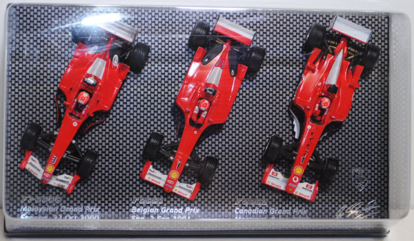 Set: Ferrari F1-2000 (Malaysia GP 22.10.2000, Nr. 3), Ferrari F2001 (Belgian GP 02.09.2001, Nr. 1),