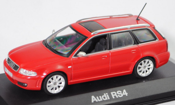 Audi RS 4 (Baureihe B5 Facelift, Typ 8D5, Modell 99-01), misanorot perleffekt, Minichamps, 1:43, mb