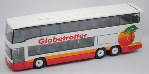 00005 Mercedes-Benz O 404 DD Reisebus, weiß/rot, innen minzgrün, Globetrotter, LKW16, L14n