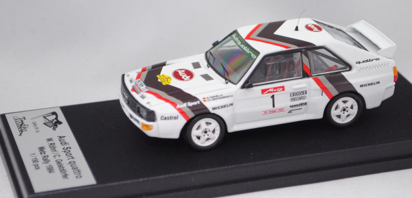 Audi Sport Quattro (Mod. 84-86), weiß, Metz-Rallye 1984, Röhrl/Geistdörfer, Nr. 1, Trofeu, 1:43, mb