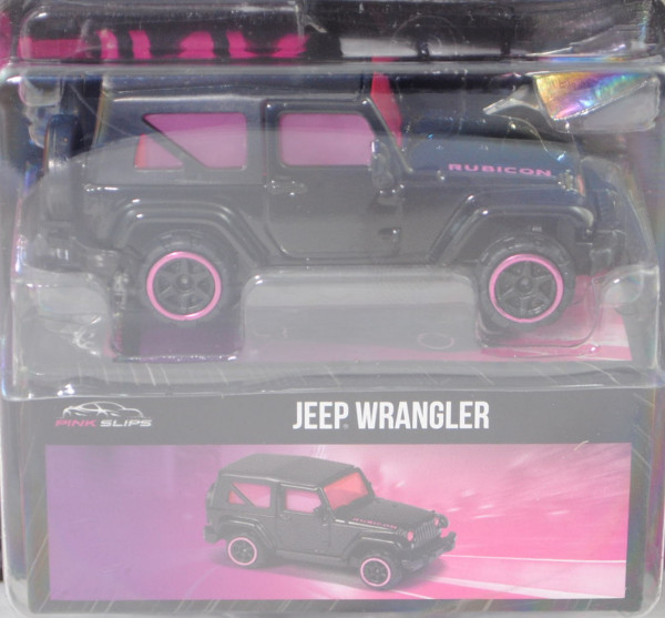 Jeep Wrangler Rubicon mit Hardtop (Typ JK, Mod. 07-18), schwarz, Jada TOYS by majorette, 1:60, mb