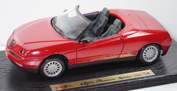Alfa Romeo Spider (5. Gen., Typ 916, Mod. 1994-1998, Bj. 95), signalrot, Maisto für Tchibo, 1:18, mb