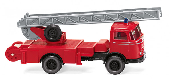 Feuerwehr - Mercedes-Benz LP 321 (leichter Frontlenker, Mod. 57-59) Drehleiter, rot, Wiking, 1:87, m