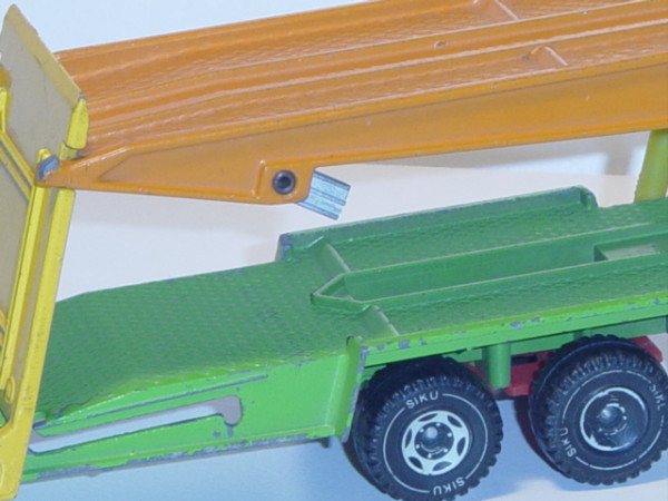 00006 Autotransporter (nur Auflieger), gelborange/gelbgrün, siku TRANSPORTER, LKW10, Abstützung der