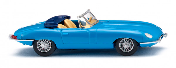 Jaguar E-Type Serie 1 Roadster 3.8-Liter (Serie 1, Typ OTS, Mod. 1961-1964), blau, Wiking, 1:87, mb