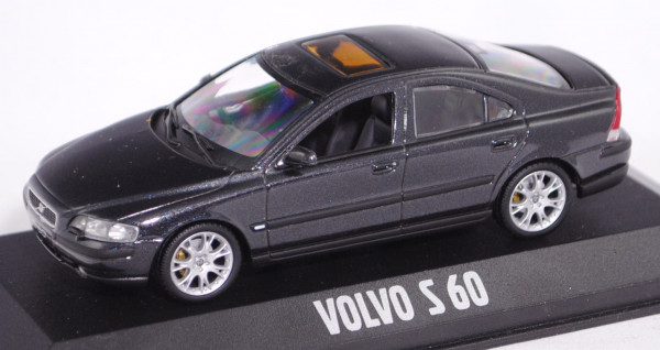 Volvo S60 (1. Generation, Typ P24, Modell 2000-2004), schwarzgraumetallic, Minichamps, 1:43, PC-Box