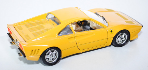 Ferrari GTO, Modell 1984, signalgelb, Türen + Haube vorne + Motorhaube zu öffnen, mit Lenkung, Bbura