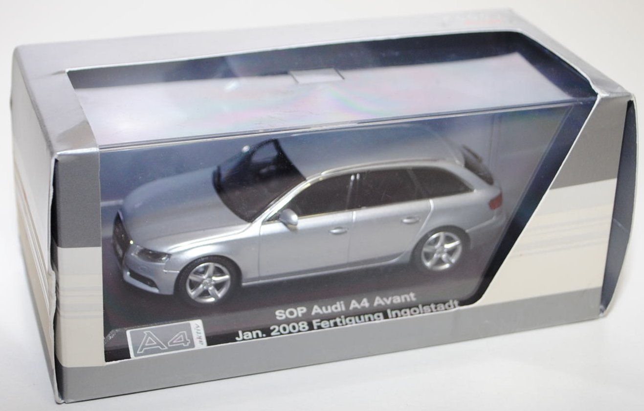 Audi A4 Avant (B8, Typ 8K), Modell 2008-, eissilber, SOP Audi A4 Avant Jan.  2008 Fertigung Ingolstad, Produktarchiv, Online-Shop