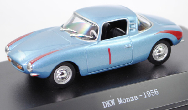 DKW 3=6 Monza Sport Coupé 900 (Mod. 56-58) Rekordwagen, blaumet., Starline models, 1:43, PC-Box