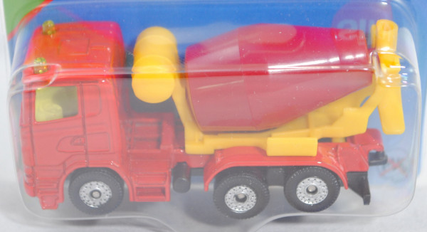 00004 Scania R380 (CR16, Day cab, Modell 04-09) Betonmischer, rot/gelb, mit Gelblichter, P29e