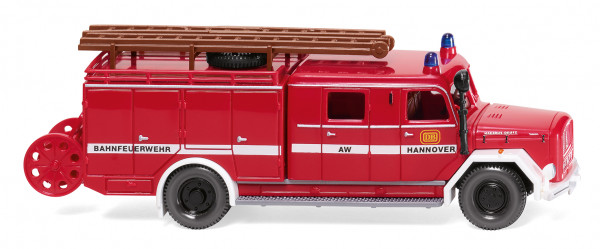 Feuerwehr - Magirus Löschfahrzeug LF 16 (Eckhauber 2. Gen., Mod. 63-68), karminrot, Wiking, 1:87, mb