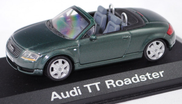 Audi TT Roadster 1.8 T quattro (8N, Mod. 99-00), steppengras perleffekt, Minichamps, 1:43, Werbebox