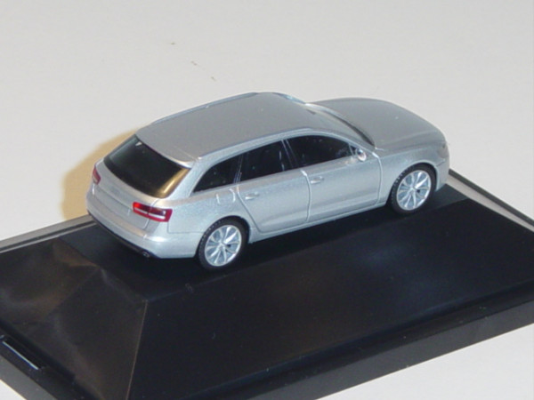 Audi A6 Avant, Mj. 2011, eissilber, Herpa, 1:87, Werbeschachtel