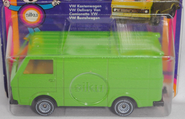 00001 VW LT 28 Kastenwagen (1. Gen., Modell 1975-1982), gelbgrün, Verglasung rauch, SIKU, 1:60, P18