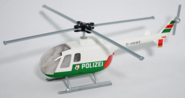 00000 Polizei-Hubschrauber MBB Bo 105 CBS-5 Superfive (Mod. 80-01), weiß/grün, POLIZEI/D-HNWE, L14a