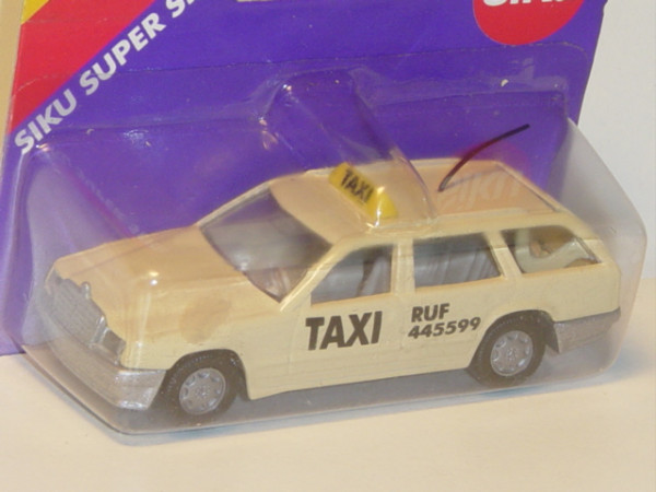 00009 Mercedes-Benz 300 TE (Baureihe S 124, Modell 1985-1986) Taxi, hellelfenbein, innen grau, Lenkr