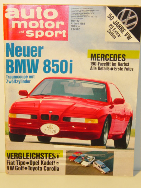 auto motor und sport, Heft 12, 4. Juni 1988