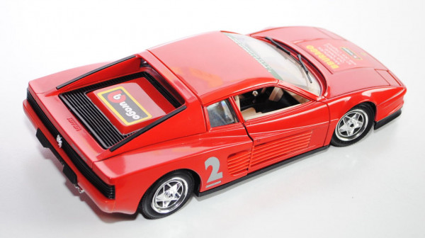 Ferrari Testarossa (1984), verkehrsrot, 2. BBURAGO-SAMMLER-BÖRSE / 14.3.93 GELSENKIRCHEN, Türen + Ko