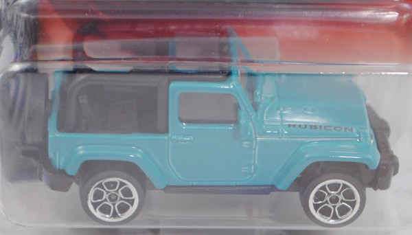Jeep Wrangler Rubicon (Typ JK, kurzer Radstand, Modell 2007-2018), wasserblau, majorette, 1:60, mb