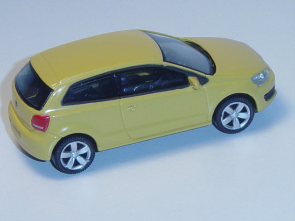 VW Polo, savanne-gelb, 1:50, Norev, Werbeschachtel