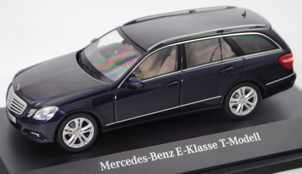 Mercedes-Benz E 500 T-Modell (S 212, Mod. 2009-2011), tansanitblau metallic, Schuco, 1:43, Werbebox