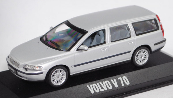 Volvo V70 (2. Generation, Typ S, Mod. 2000-2004), silber, Minichamps, 1:43, PC-Box (Limited Edition)