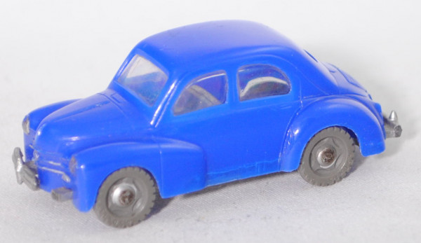 00000 Renault 4CV (Modell 1955-1957), ultramarinblau, 2 Stoßstangenecken weg, Siku Plastik 1:60
