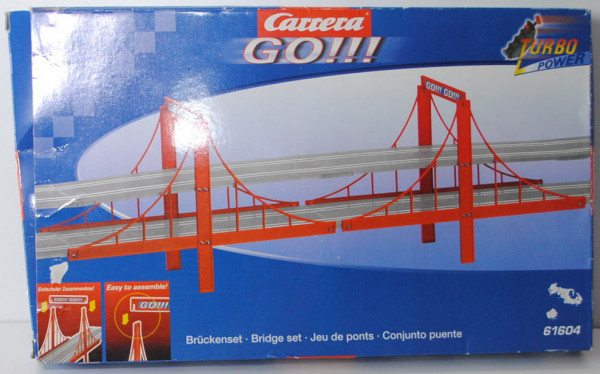 Brückenset bestehend aus: 4 Stück Brückenteile mit Querstreben, Carrera GO!!!, 1:43, mb