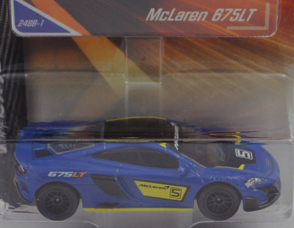 McLaren 675LT (Typ Coupé, Modell 2015-2017) (Nr. 248B), hell-enzianblau, Nr. 5, majorette, 1:60, mb